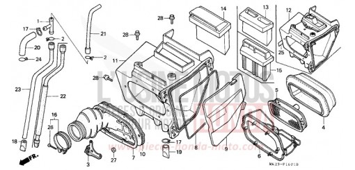 FILTRE A AIR XR600RN de 1992